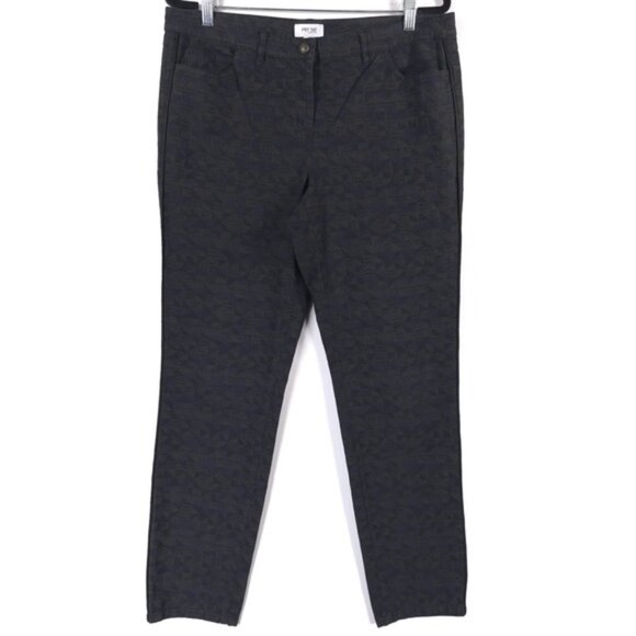 PER SE By CARLISLE Black Patterned Cotton Blend Pants Slacks Size 12